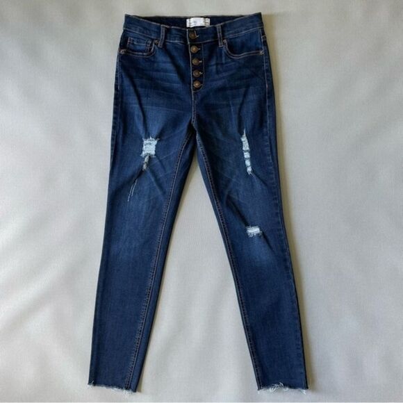 Eightytwo Ardene High Waist Button Fly Denim Jegging Junior Women’s Size 5 - Picture 1 of 10